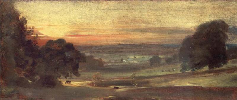 John Constable The Valley of the Stour at sunset 31 October1812